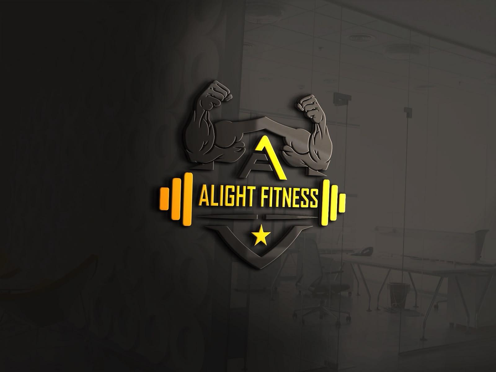 Alight Fitness logo displayed on the studio wall